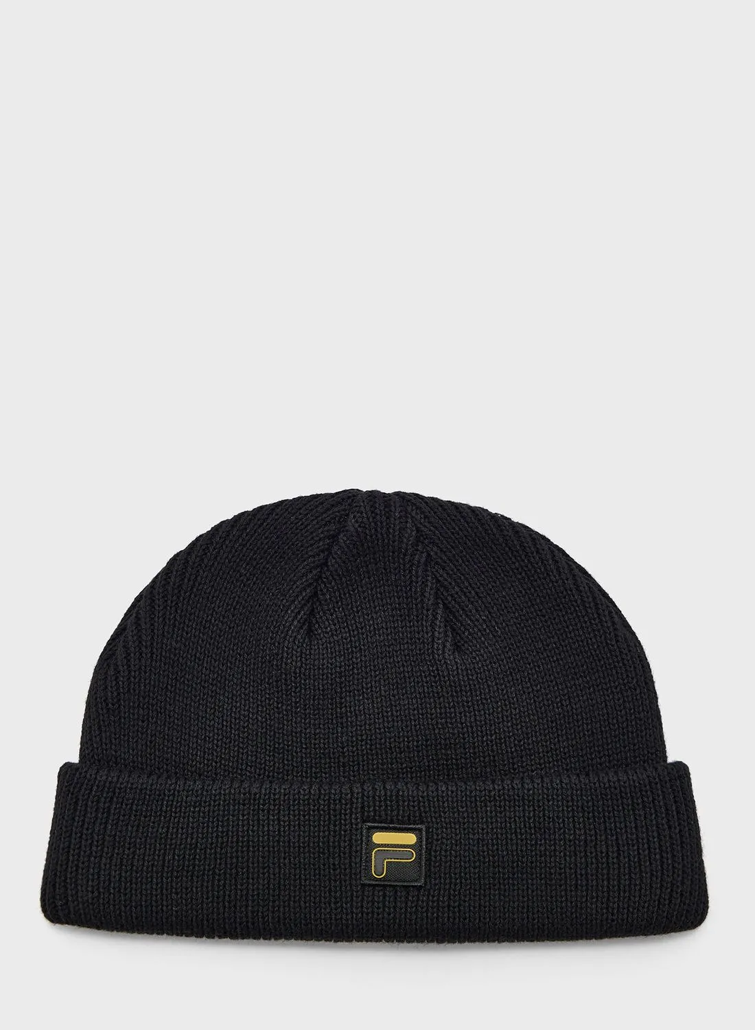 FILA Gold F-Box Logo Watchman Beanie