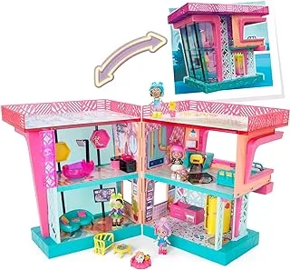 KOOKYLOOS Luna’s Dream Villa – Doll house with accessories, and exclusive doll and pets. Includes furniture, stickers and interchangeable flooring