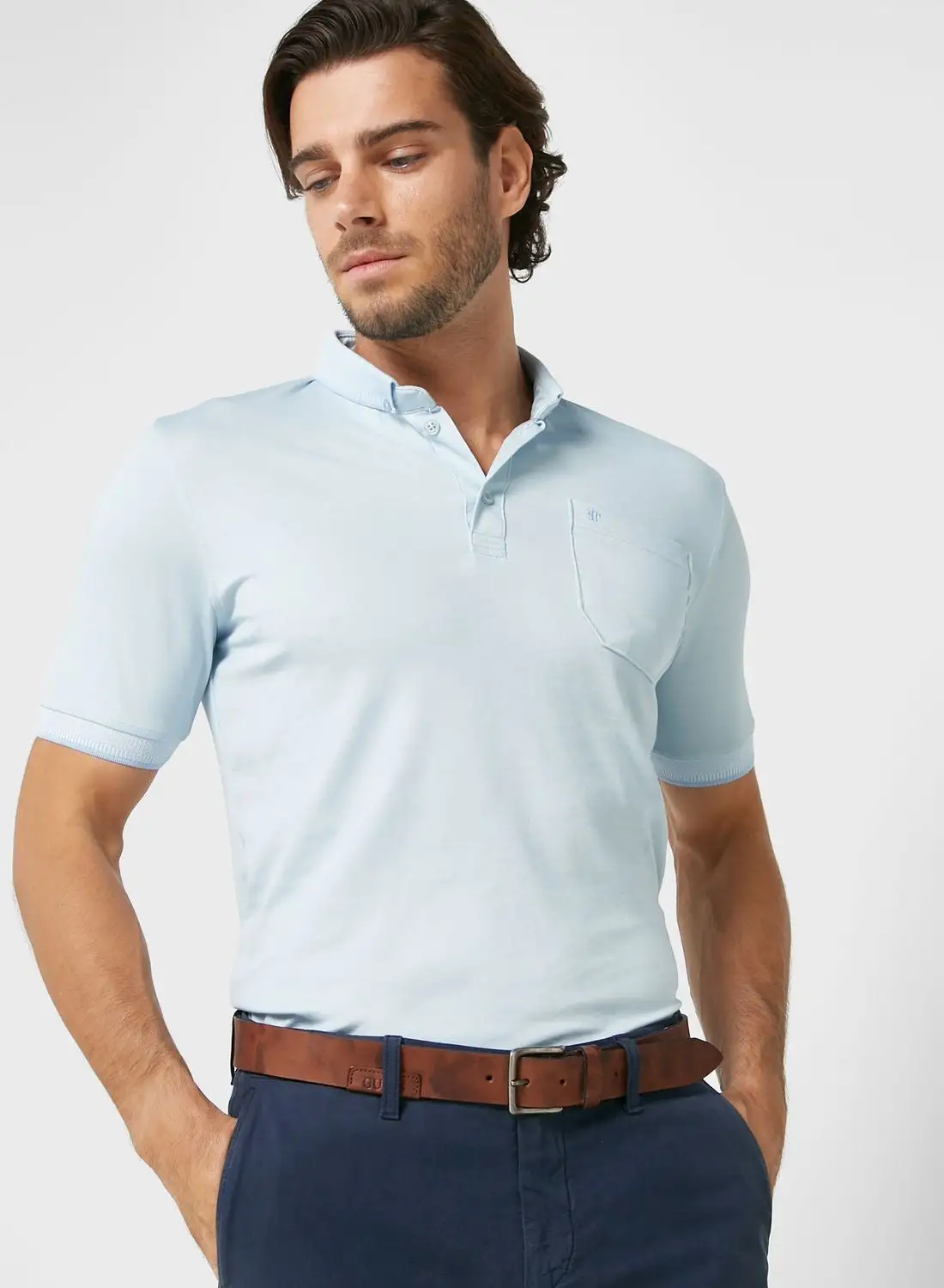 Robert Wood Slub Polo Shirt