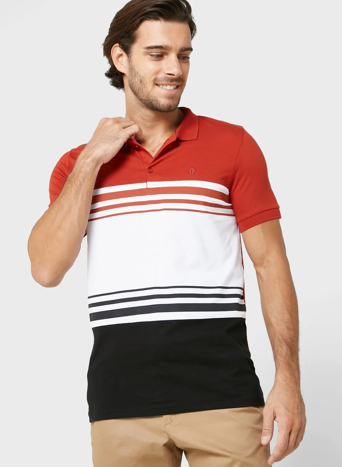 Robert Wood Colourblock Polo Shirt