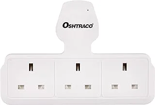 Oshtraco 3 Way UK Multiple Socket, White