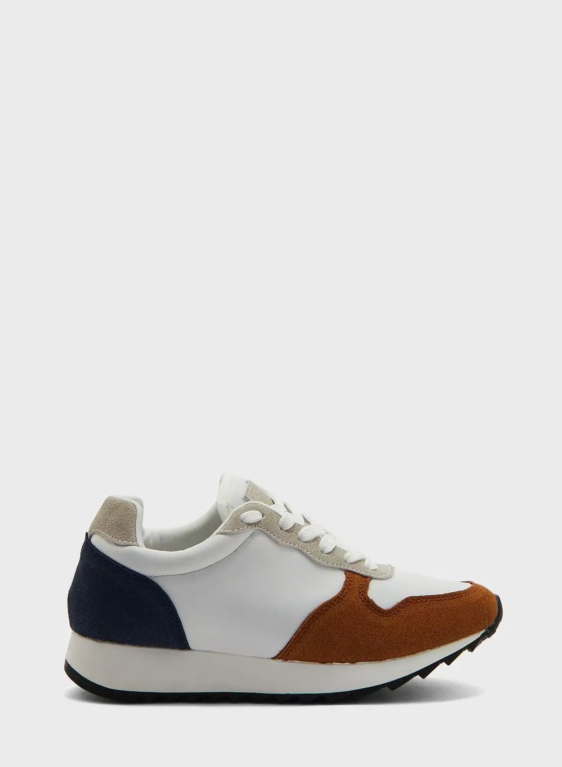 Ginger Faux Suede Colourblock Tennis Sneaker