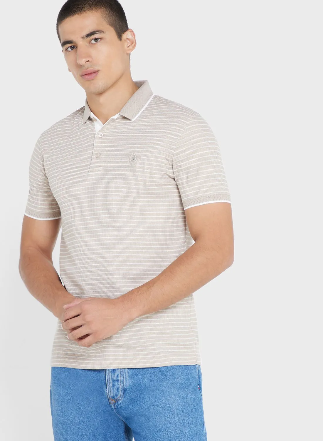 Robert Wood Striped Polo