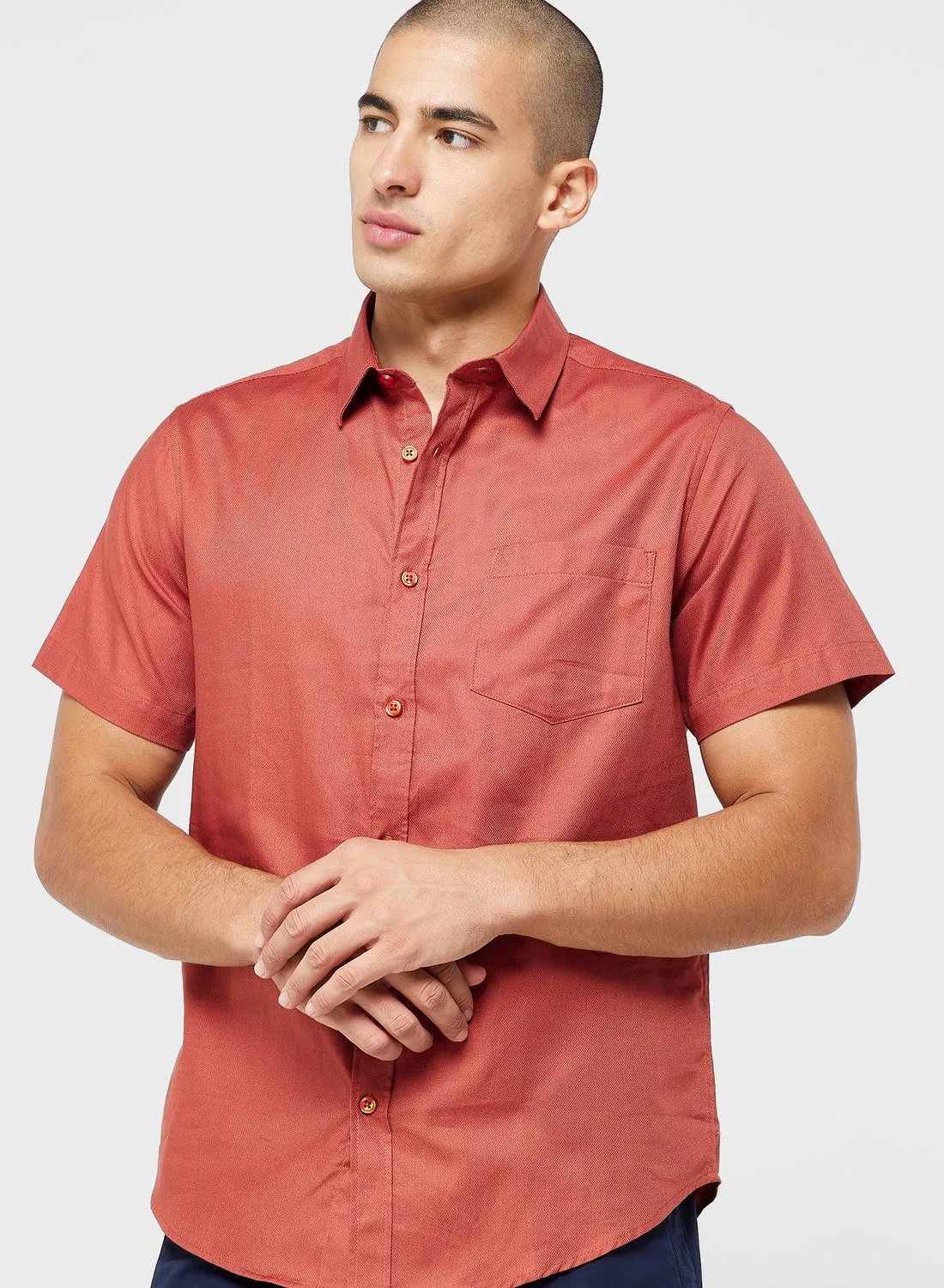 Robert Wood Short Sleeve Dobby Shirt