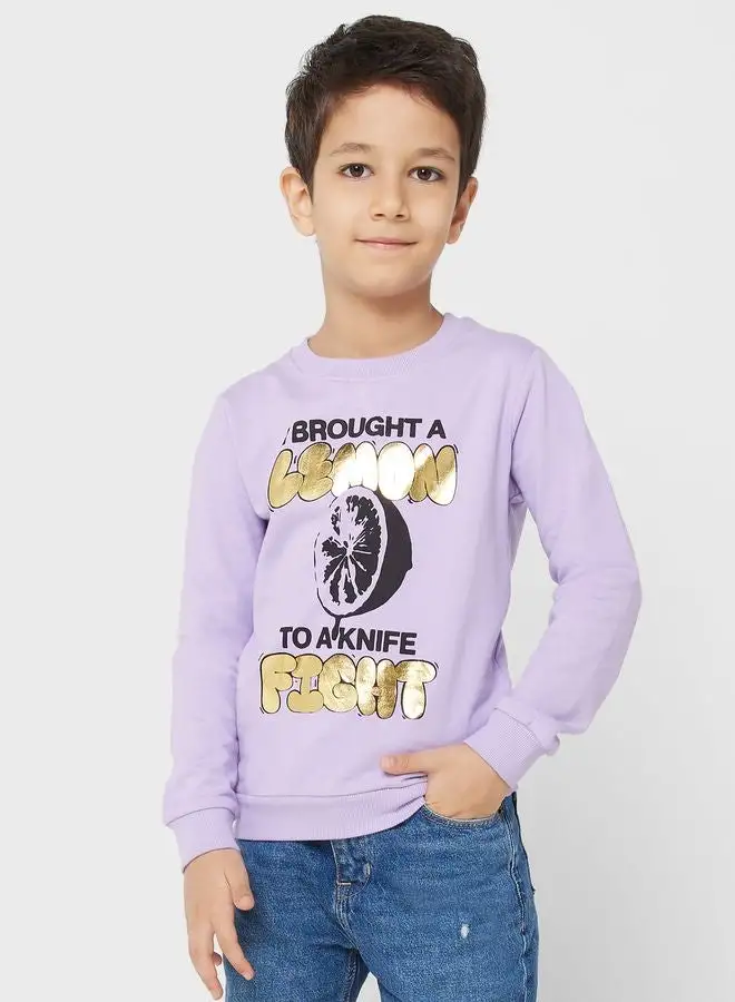 Pinata Boys Text Printed Sweatshirt