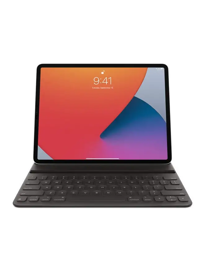 لوحة مفاتيح Apple Smart Keyboard Folio لجهاز iPad Pro مقاس 12.9 بوصة (الجيل الثالث والرابع والخامس والسادس) - أسود إنجليزي عالمي