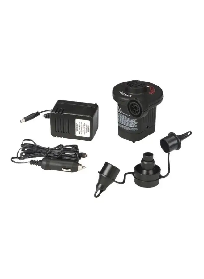 INTEX 4-Piece Quick-Fill Electric Pump Accessories Set - Black Black 14x12x12.4cm