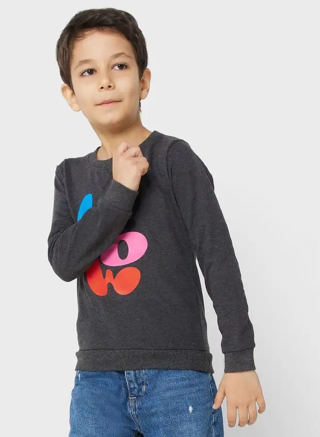 Pinata Boys Text Printed Sweatshirt