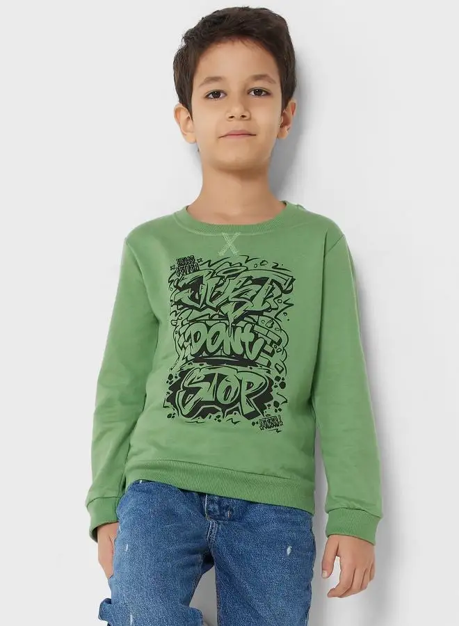 Pinata Boys Slogan Printed Sweatshirt