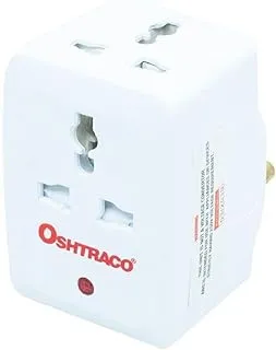 Oshtraco 15A 3-Way Universal Plug Input Multi Socket Adaptor 3-Pack