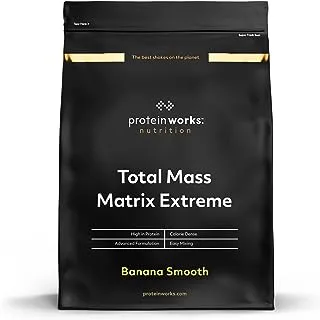 بروتين وركس - Total Mass Matrix Extreme Mass Gainer | مسحوق البروتين عالي السعرات الحرارية | مخفوق البروتين الشامل | مسحوق بروتين لزيادة الوزن | 5 حصص | حرير الشوكولاتة | 1.325 كجم