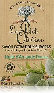 Le Petit Olivier - Extra Gentle Superfatting Soap with Sweet Almond Oil - Made in France - Kraft Paper 250 g