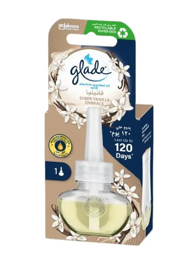 Glade Electric Vanilla Air Freshner Refill Clear/White 20ml