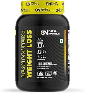 Balsa Nutrition Lean Protein + Weight loss powder 1kg (23 Serving) | Fat Burning Meal Replacement Supports weight loss | French Vanilla Flavour