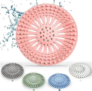 5 Packs Mumoo Bear Hair Catcher Shower Drain, Shower Drain Covers Silicon, Hair Drain Catcher Easy to Install and Clean for Shower Drain Kitchen Tub Bathroom Bathtub