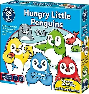 Orchard Toys Hungry Little Penguins Game, Fun penguin game, two ways to play, colour and memory game, kids age 3+, birthday gift