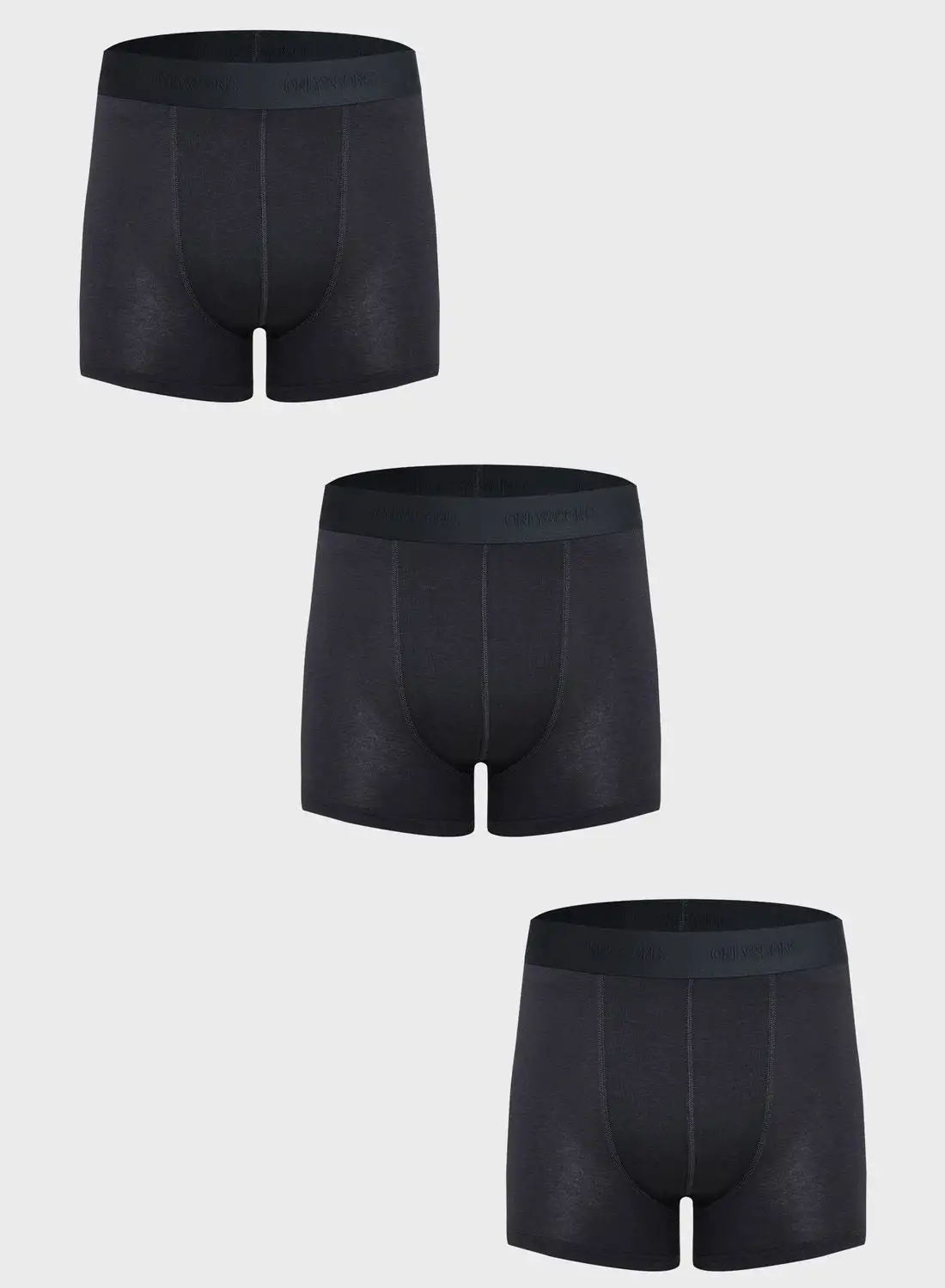 Only & Sons 3 Pack Logo Band Trunks