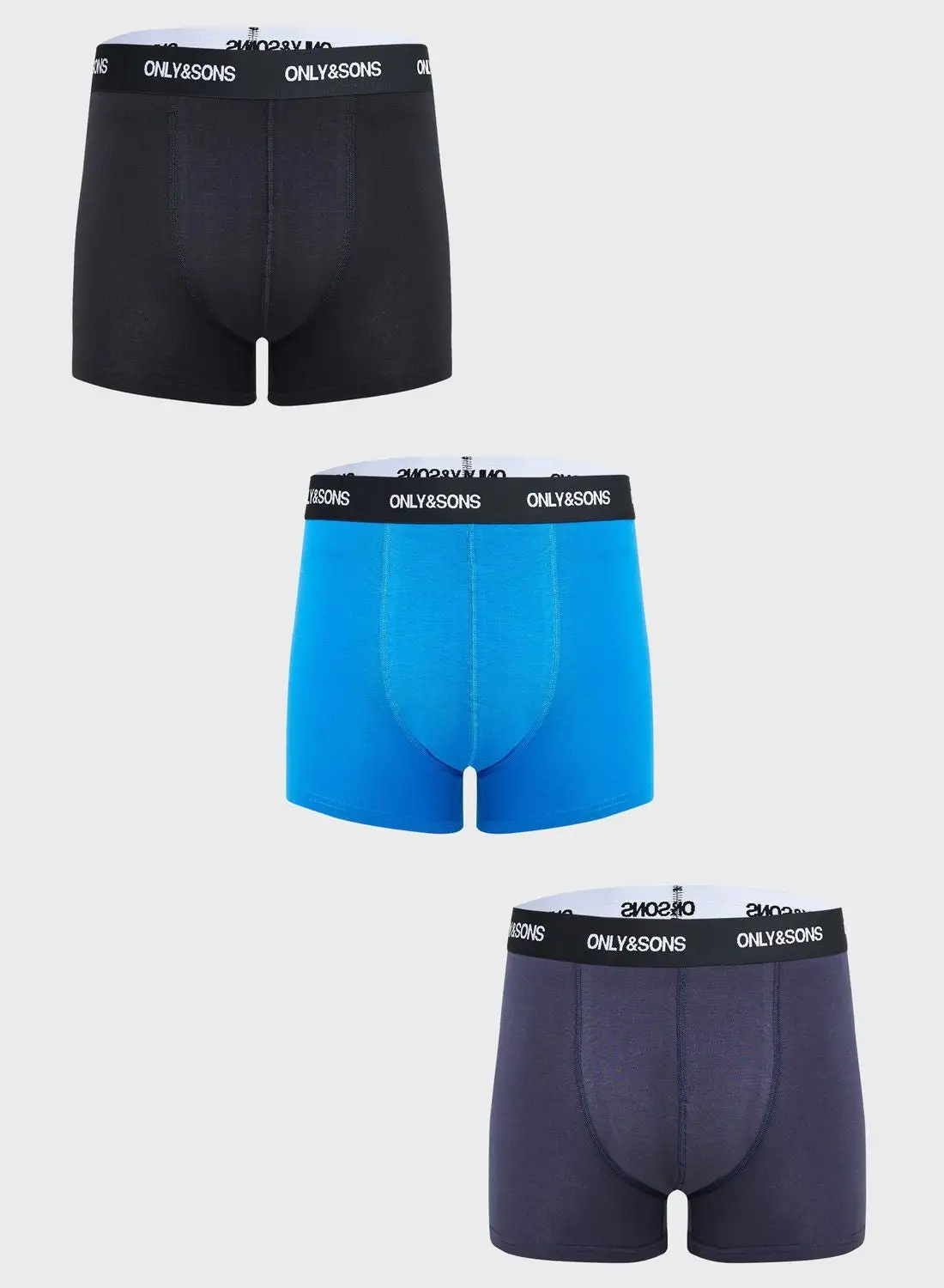 Only & Sons 3 Pack Logo Band Trunks