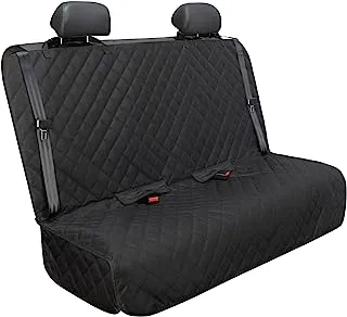 VIEWPETS Bench Car Seat Cover - Waterproof, Heavy-Duty and Nonslip Pet Car Seat Protector for Dogs with Universal Size Fits for Trucks & SUVs(Black)