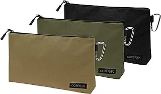 Coreflex 3 Pack Premium Tool Pouch Zipper Bag, Small Tool Bag, Multipurpose Storage pouch, Heavy duty Flat Bottom Tool bag with YKK Zipper for Tools, Gadgets, Cosmetics, Stationary. 12 X 7 X 2 inches