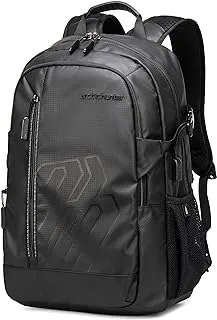 Arctic Hunter 26 L Laptop Backpack Water Resistant Anti-Theft Pocket with USB Port and Separate Laptop Compartment Premium Office Backpack B00387 (Black)