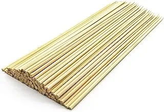 BAMBUU | Bamboo Skewers 10Inch | (More Sizes: 6”/10”/12”) | Thick Sturdy Φ=0.16inch (4mm)-100pcs | Natural Bamboo Sticks | Wooden Skewers