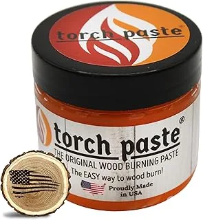 Torch Paste - The Original Wood Burning Paste Since 2020 | Lab Tested & ASTM D-4236 Certified | Non Toxic | Use on Wood, Card Stock, Canvas, Denim & More | Easy Application, 3 OZ