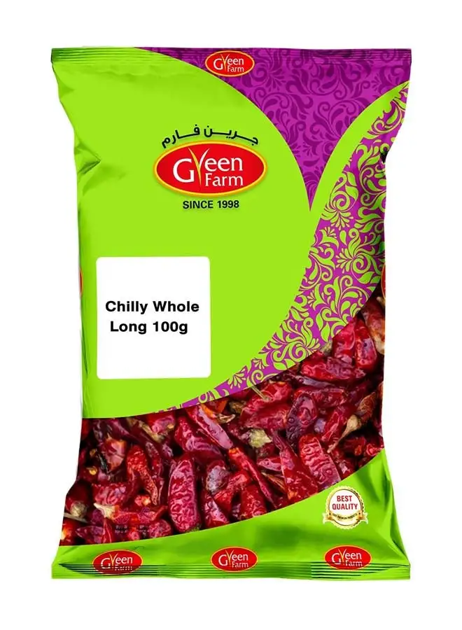 Green Farm Dried Chilly Whole Long 100grams