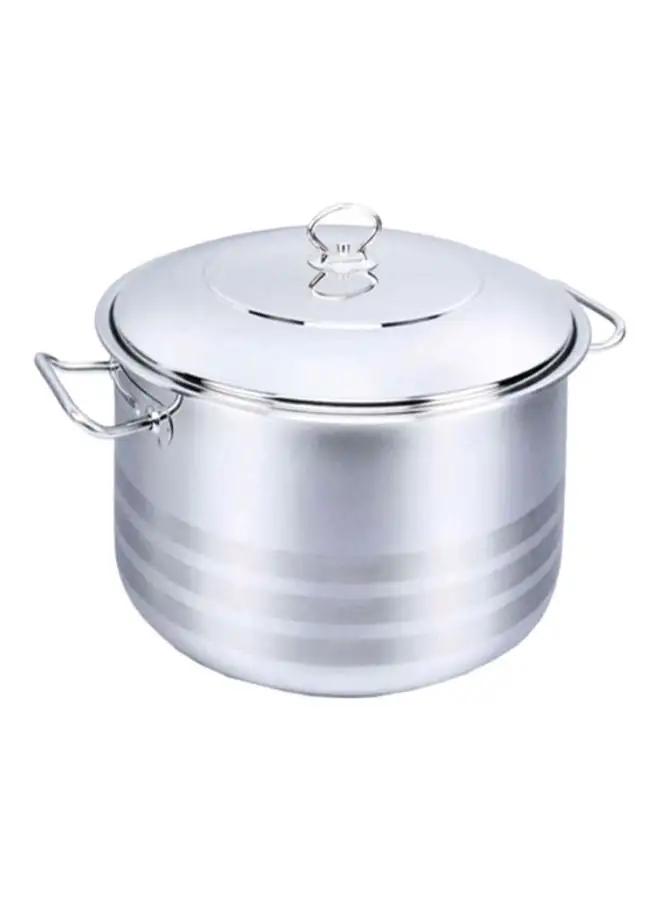 Korkmaz Casserole Pot With Lid Silver 33x50cm