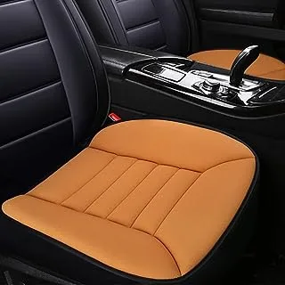 MYFAMIREA Car Seat Cushion Pad Sciatica Pain Relief Comfort Seat Protector for Car Driver Seat Office Chair Home Use Memory Foam Seat Cushion with Non Slip Bottom Orange