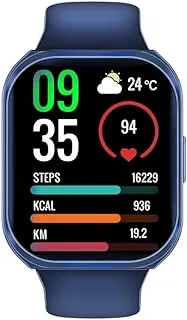 Promate Smart Watch, Premium Bluetooth 3.0 + BLE 5.2 Health Fitness Tracker with 2-Inch TFT Display, 7 Day Battery Life, 110+ Sports Modes, IP68 Water Resistance for iPhone, Galaxy, XWATCH-TF2.BLUE