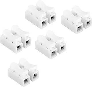 Royal Apex 5Pcs Spring Wire Connectors CH2 Cable Clamp Terminal Block Quick Push-in Electrical Wiring Terminal Connectors (2 Way)