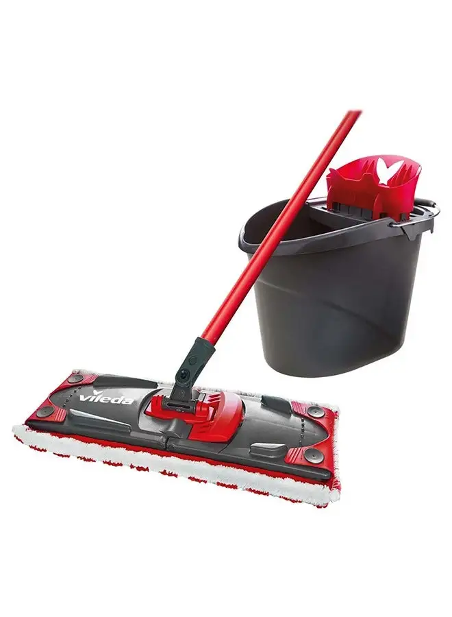 Vileda Vileda UltraMax Flat Mop and Bucket Set, Red