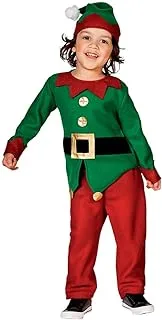 Mad Toys Christmas Little Elf Santa Helper Child Costume, Full Outfit with Belt and Hat, Small 3-4 Years