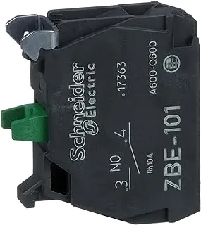 Schneider Electric single contact block for head Ø22 1NO silver alloy screw clamp terminal, ZBE101