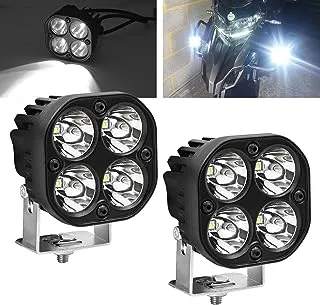 2PCS LED الطرق الوعرة القيادة أضواء القيادة أضواء الضباب مكعب أضواء قرنة 3 بوصة 40W دراجة نارية أضواء مساعدة أضواء الوفير للماء صالح للدراجات البخارية سيارة شاحنة قارب ATV UTV دراجة نارية (أبيض)