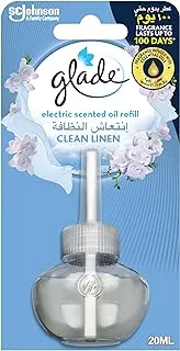 Glade Electric Scented Oil Refill, Air Freshener, Clean Linen, 20ml