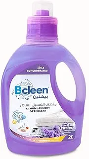 Bcleen Laundry Liquid Detergent-Lavender for Top Load and Front Load Machine, Automatic, for Unbeatable Stain Removal, 2L