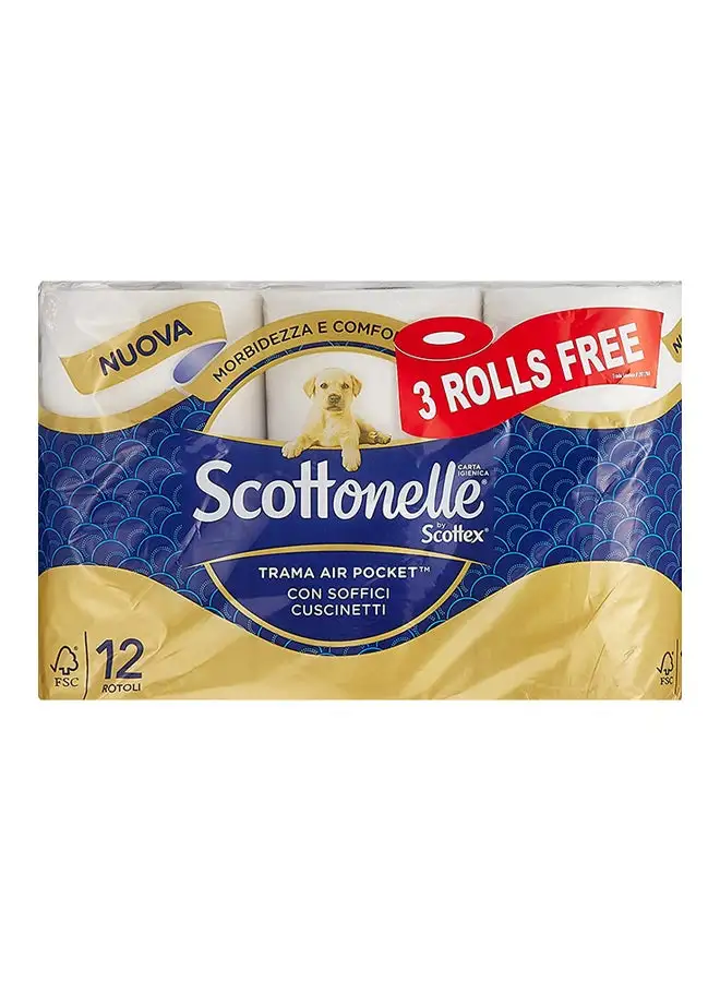 SCOTTONELLE Bath Tissue 12 Rolls White