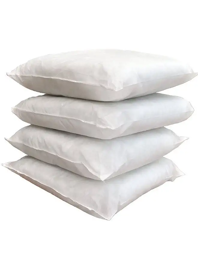 KRUDE Cushion Filler Pack of 4pcs- Fabric: Non Woven , Filling 300grams Non Siliconized Fiber - Size : 40 x 40cm