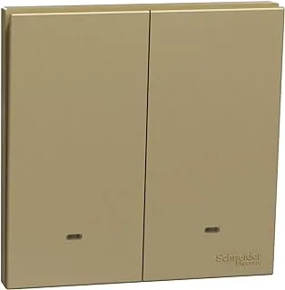 Schneider Electric AvatarOn C, 2 Gang, Switch, 16AX 250V, Wine Gold, E8732L2F_WG