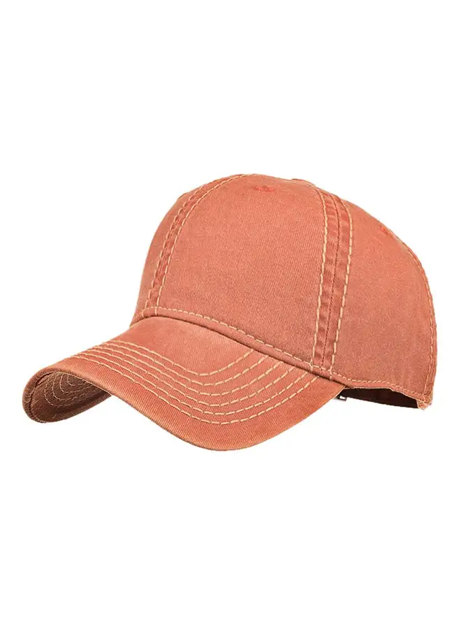 Generic 6-Panel Patchwork Pattern Baseball Cap Orange