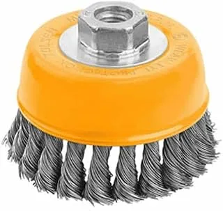 TOLSEN 75mm Cup Twist Wire Brush with Nut, Thread M14x2