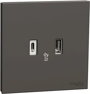 Schneider Electric AvatarOn C, USB charger A+C, Dark Grey, E8732ACQUSB_DG