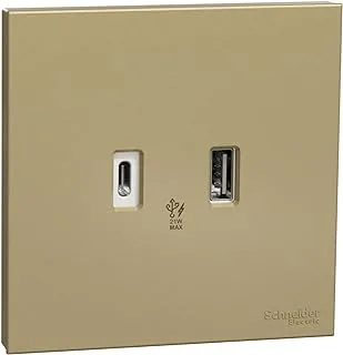 Schneider Electric AvatarOn C, USB charger A+C, Wine Gold, E8732ACQUSB_WG