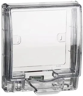 Schneider Electric WeatherProof, 1 Gang, Socket Cover, Transparent, IP55, E223R_TR