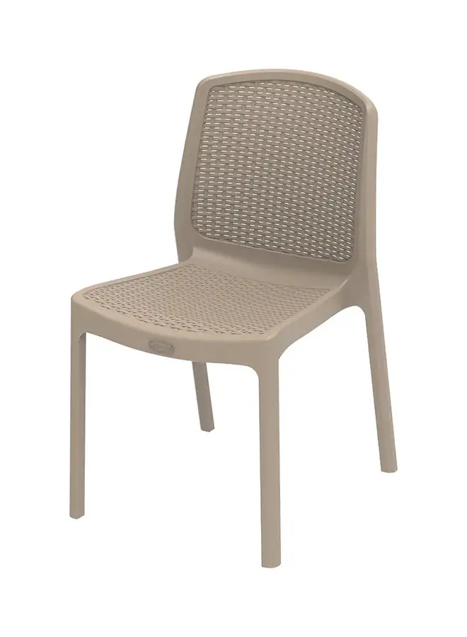 Cosmoplast Cedarattan Armless Chair Warm Warm Taupe