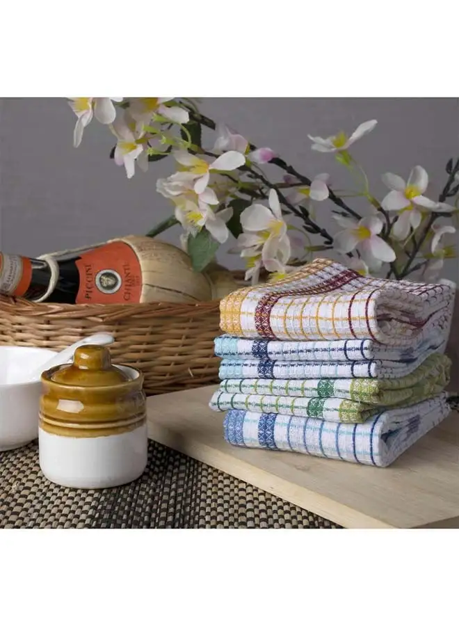 White Rose 4-Piece Multi Purpose Fabric Highly Absorbent Quick Dry Kitchen For Every Day Cleaning Towel Set 40x60 cm