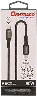 Oshtraco Type C to Type C Power Delivery Fast Charging Cable, 3 Meter Legth, Multicolor