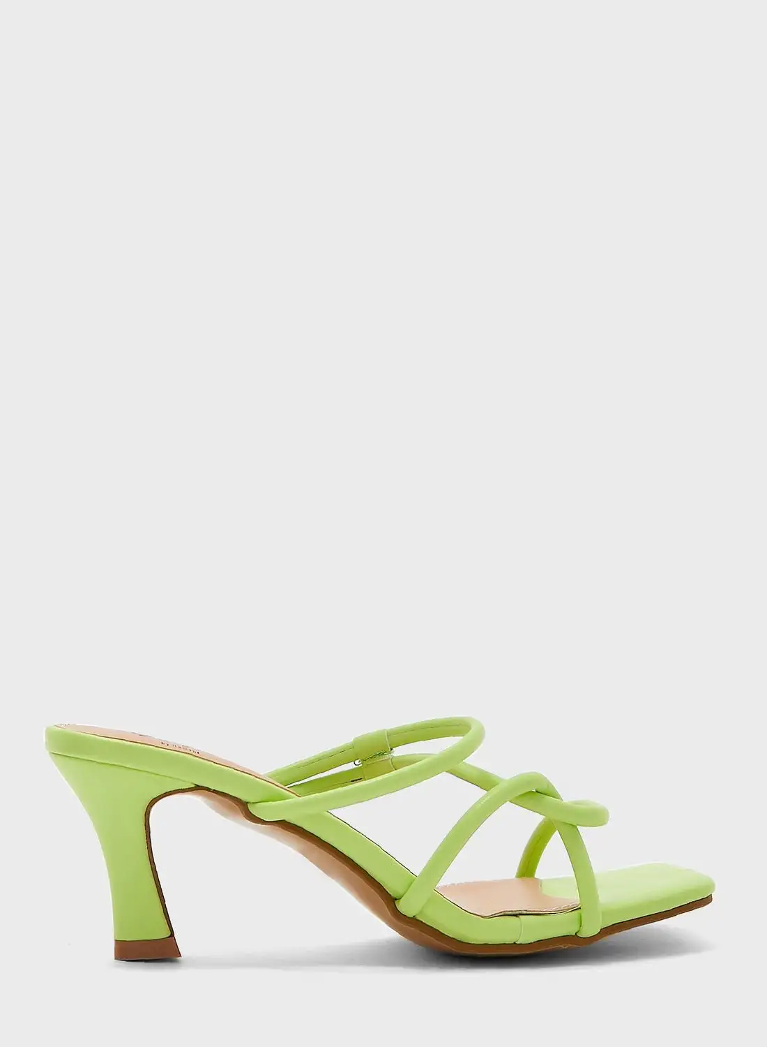 Ginger Crossover Strap Heeled Sandals